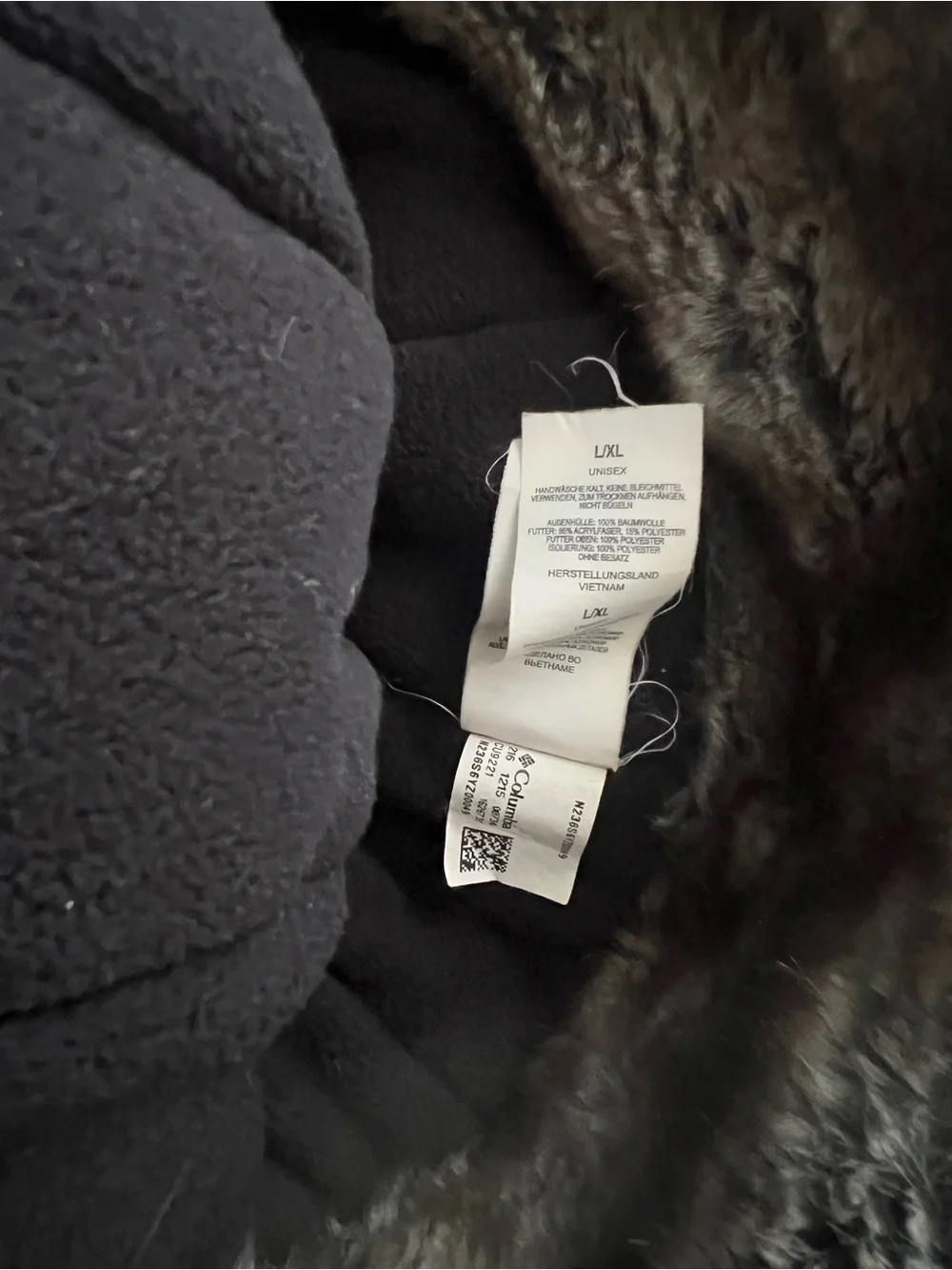 Columbia Brown Corduroy Faux-Fur Trapper Hat Kids Size L/XL